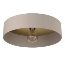 Candeeiro de teto com abajur redondo metal taupe DUAIA EGLO 900838