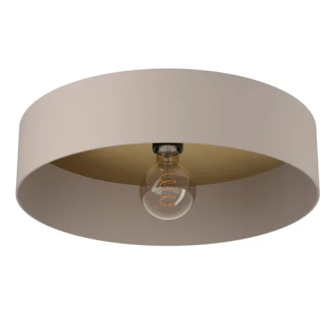 Candeeiro de teto com abajur redondo metal taupe DUAIA EGLO 900838