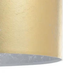 Candeeiro de teto com abajur redondo em tecido e folha de ouro VISERBELLA EGLO 97644
