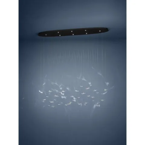 Candeeiro de teto com borboletas em vidro iridescente ADRADOS EGLO 390436
