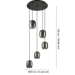 Candeeiro de teto com cinco soquetes E27 CIAMPINO EGLO 901194