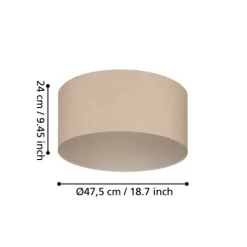 Candeeiro de teto com cúpula em linho natural FENIGLIA EGLO 900858