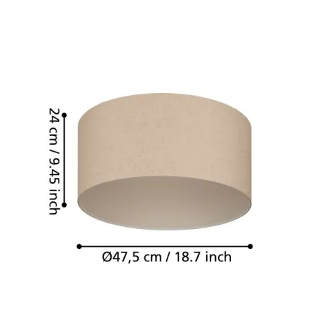 Candeeiro de teto com cúpula em linho natural FENIGLIA EGLO 900858
