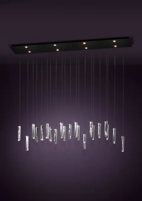 Candeeiro de teto com cristais transparentes SARDENARA EGLO 390211