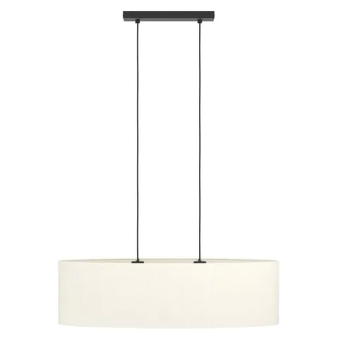 Candeeiro de teto com duas soquetes E27 em têxtil preto e branco FEBRES EGLO 901261