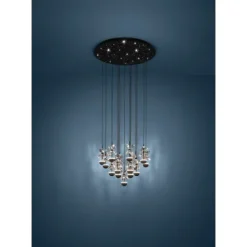 Candeeiro de teto com 15 elementos luminosos em vidro PIANOPOLI 2 EGLO 390277