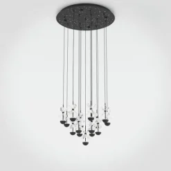 Candeeiro de teto com 15 elementos luminosos em vidro PIANOPOLI 2 EGLO 390277