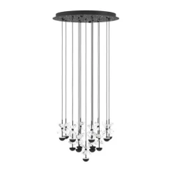 Candeeiro de teto com 15 elementos luminosos em vidro PIANOPOLI 2 EGLO 390277