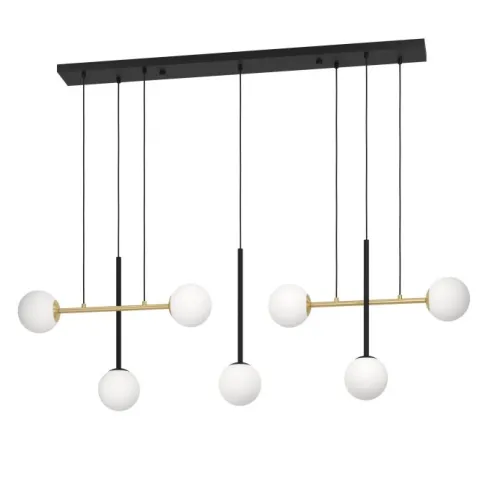 Candeeiro de teto com 7 esferas vidro opalino PAZ EGLO 390178