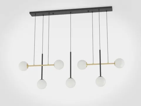 Candeeiro de teto com 7 esferas vidro opalino PAZ EGLO 390178