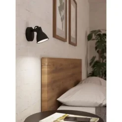 Candeeiro de Teto com 2 Focos LED Preto e Creme SERAS 2 EGLO 98397