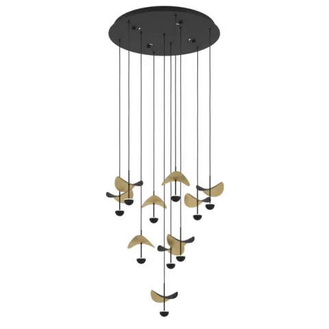 Candeeiro de teto com folhas douradas e LEDs reguláveis DRACERA EGLO 390339