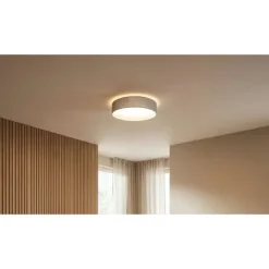 Candeeiro de teto com LED e abajur taupe PASTERI EGLO 31589