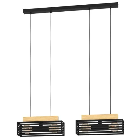 Candeeiro de teto com molduras em cubo pretas CIDRAZ EGLO 390164