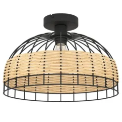 Candeeiro de teto com rotim natural ANWICK EGLO 43398
