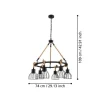 Candeeiro de teto com seis abajures em metal preto RAMPSIDE EGLO 43194