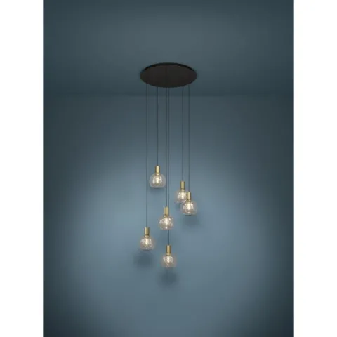 Candeeiro de teto com seis bolas de vidro transparente TERQUE EGLO 390279