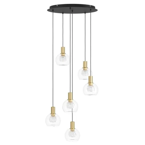 Candeeiro de teto com seis bolas de vidro transparente TERQUE EGLO 390279