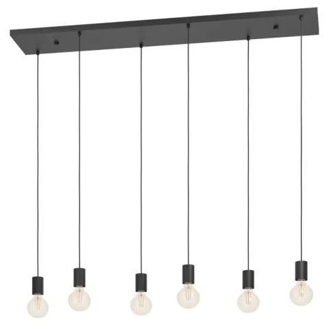 Candeeiro de teto com 6 suportes E27 preto COTILLAS EGLO 390268