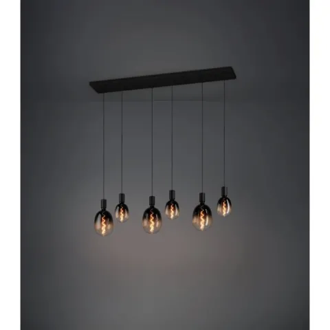 Candeeiro de teto com 6 suportes E27 preto COTILLAS EGLO 390268