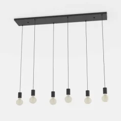 Candeeiro de teto com 6 suportes E27 preto COTILLAS EGLO 390268