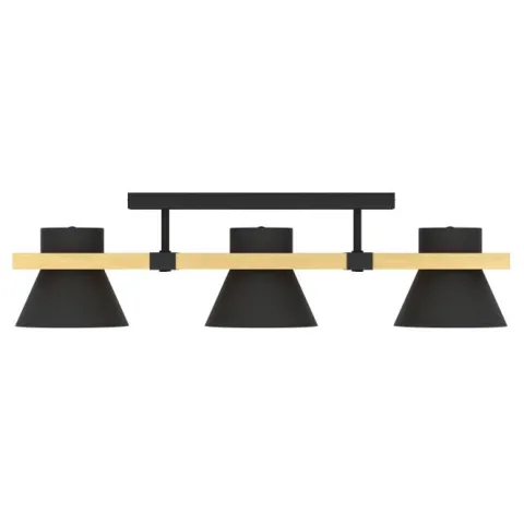 Candeeiro de teto com três abajures em aço preto MACCLES EGLO 43955