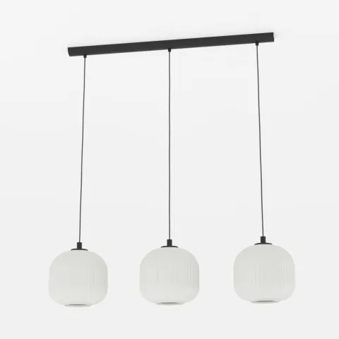 Candeeiro de teto com três abajures de vidro branco MANTUNALLE EGLO 99367