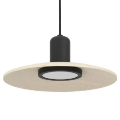 Candeeiro de teto com três cabeças em madeira natural MAYAZES EGLO 39912