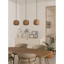Candeeiro de teto com três cúpulas de vidro acetinado COMINIO EGLO 900894