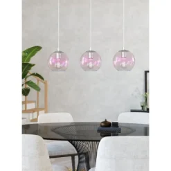 Candeeiro de teto com três vidros iridescentes ARISCANI 2 EGLO 901919