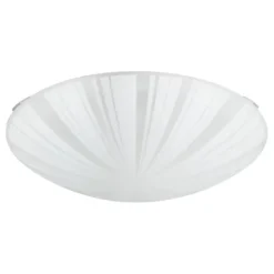 Candeeiro de Teto com Vidro Branco Acetinado e Metal MARS 1 EGLO 89239