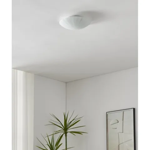 Candeeiro de Teto com Vidro Branco Acetinado e Metal MARS 1 EGLO 89239