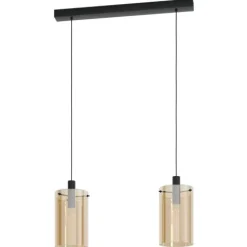 Candeeiro de teto com vidro âmbar POLVERARA EGLO 39538