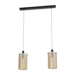 Candeeiro de teto com vidro âmbar POLVERARA EGLO 39538
