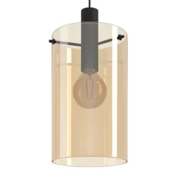 Candeeiro de teto com vidro âmbar POLVERARA EGLO 39538