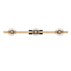 Candeeiro de teto com viga de madeira e metal preto BAILRIGG EGLO 43901