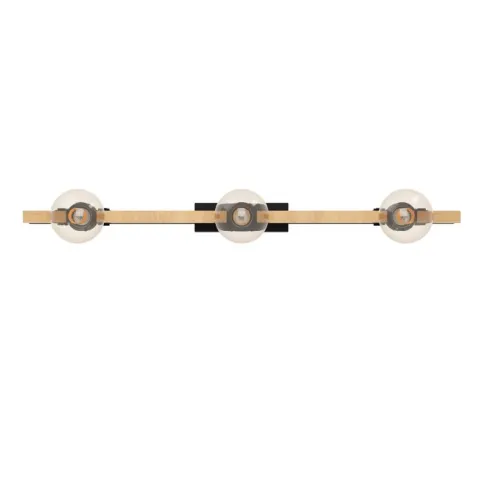 Candeeiro de teto com viga de madeira e metal preto BAILRIGG EGLO 43901