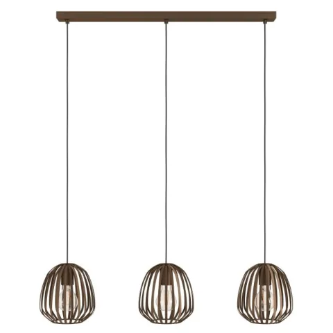 Candeeiro de teto em aço com 3 soquetes E27 bronze escovado ESPINAL EGLO 901098