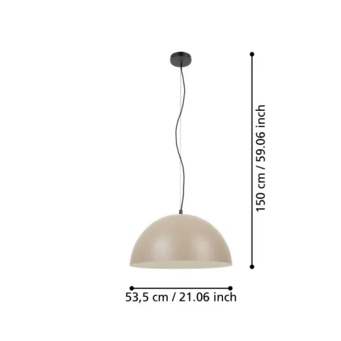 Candeeiro de teto em aço cor de areia GAETANO 1 EGLO 900696