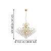 Candeeiro de teto em cristal e metal cor de latão FENOULLET 1 EGLO 39606