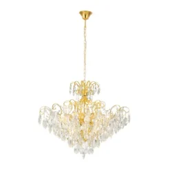 Candeeiro de teto em cristal e metal cor de latão FENOULLET 1 EGLO 39606