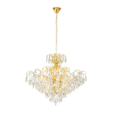 Candeeiro de teto em cristal e metal cor de latão FENOULLET 1 EGLO 39606