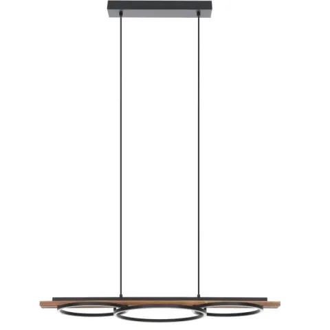 Candeeiro de teto em madeira de pinho e metal preto BOYAL EGLO 99624