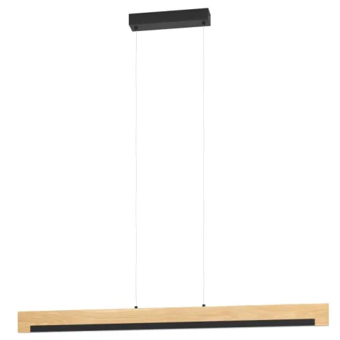 Candeeiro de teto em madeira e aço preto CAMACHO EGLO 901737