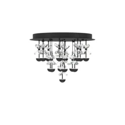 Candeeiro de teto em metal preto com vidro transparente PIANOPOLI 2 EGLO 390275