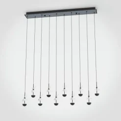 Candeeiro de teto em metal preto com vidro transparente PIANOPOLI 2 EGLO 390276