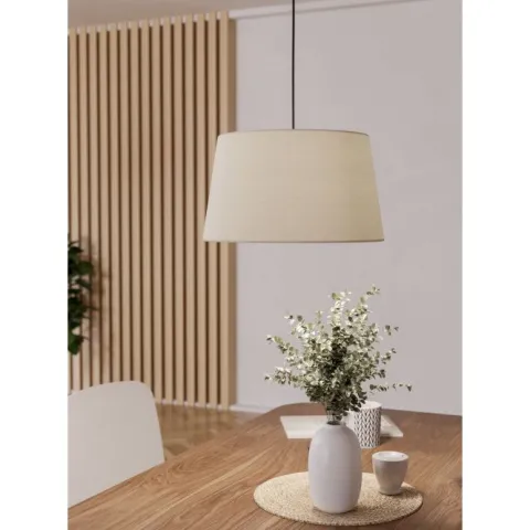 Candeeiro de teto em tecido preto e branco FEBRES EGLO 901262