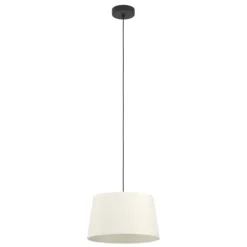 Candeeiro de teto em tecido preto e branco FEBRES EGLO 901262