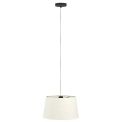 Candeeiro de teto em tecido preto e branco FEBRES EGLO 901262