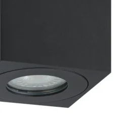 Candeeiro de teto exterior preto quadrado TORRECOLA EGLO 901029